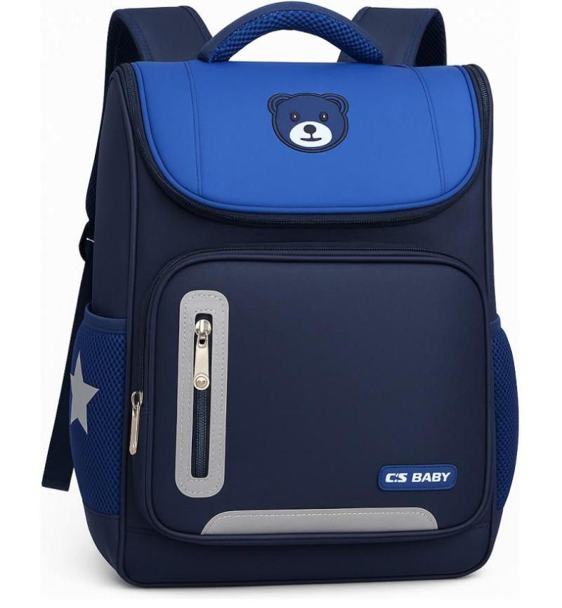 Kids SM Baby School Bags with Reflectors - Navy & Black