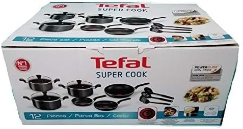 Tefal Super Cook 12pc Set Non Stick Pans
