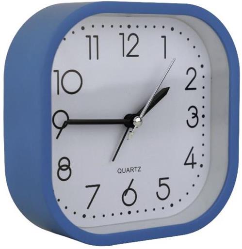 Casey Bedside Square Alarm Clock 12cm Red