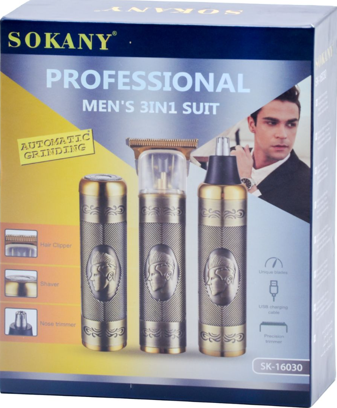 Sokany Professional 3In1 Suit T Blade Shaver Gold