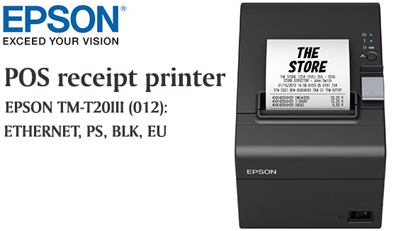 Epson TM T20III 012 Ethernet Interface Receipt Printer