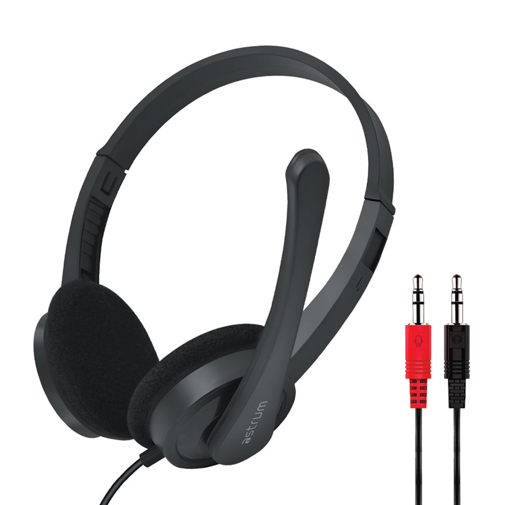 strum HS240 On-Ear Wired Stereo Headset with Flex Mic