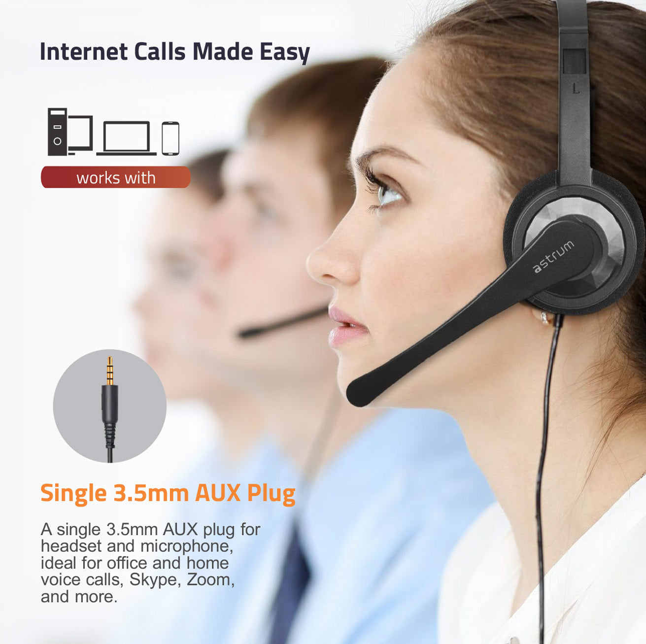 Astrum HS600 Over-Ear Headphones with Mic