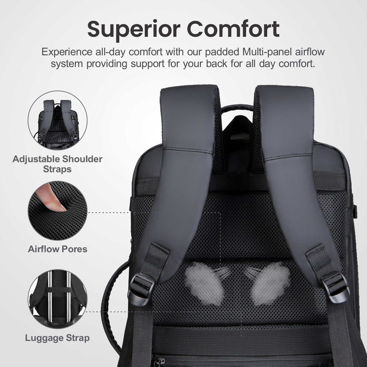 Astrum LB310 PU Travel Backpack Black