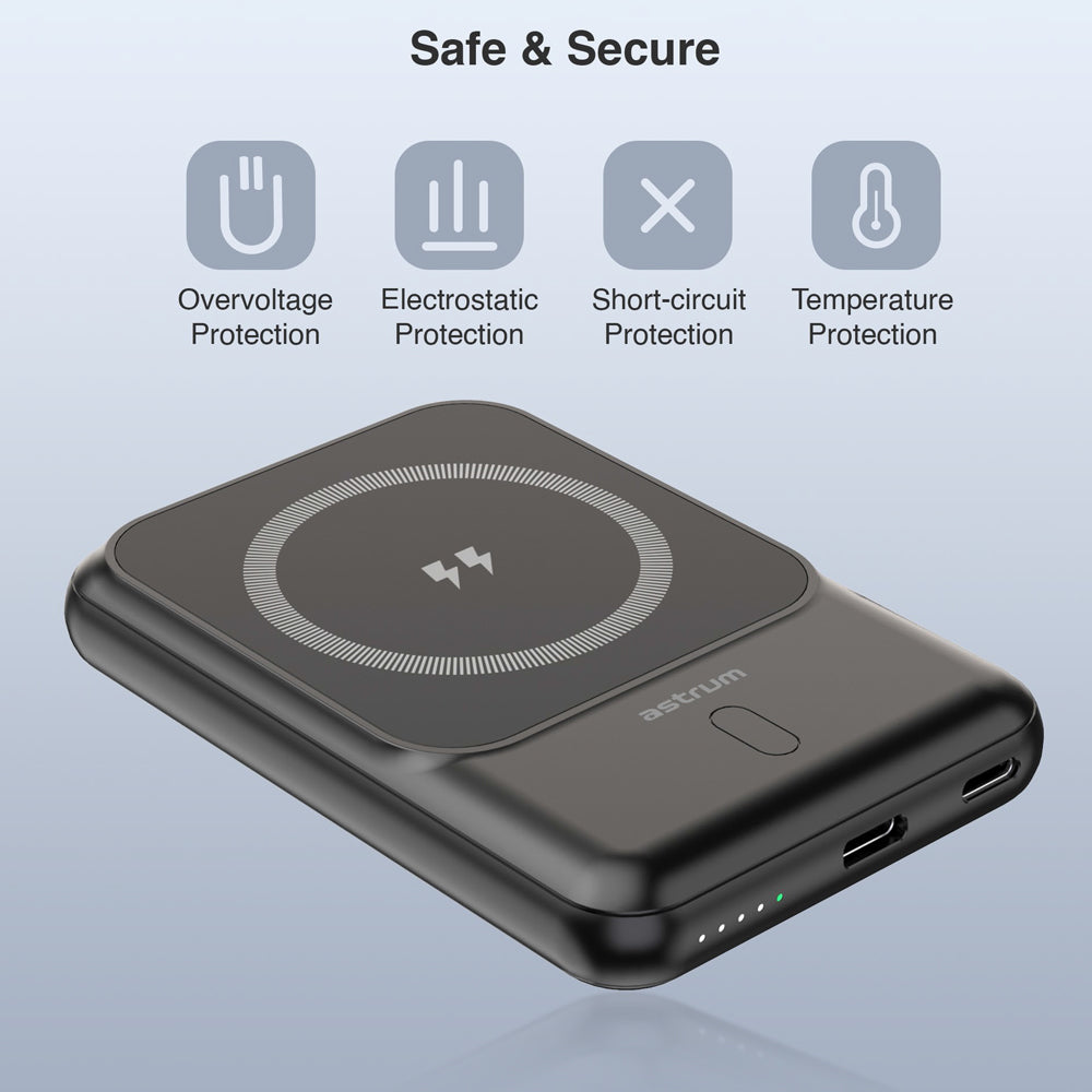 Astrum 5000mAh 15W Magnetic Wireless Power Bank
