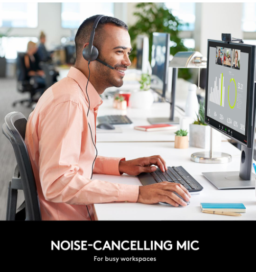 Logitech H340 USB Headset with Noise-Cancelling microphone