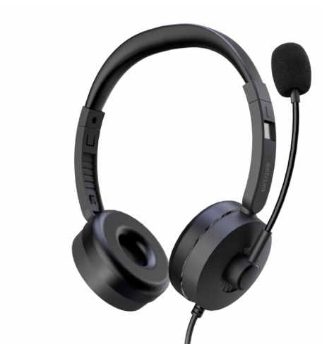 Astrum HU660 Dual Sided Headset USB with Flexible Mic