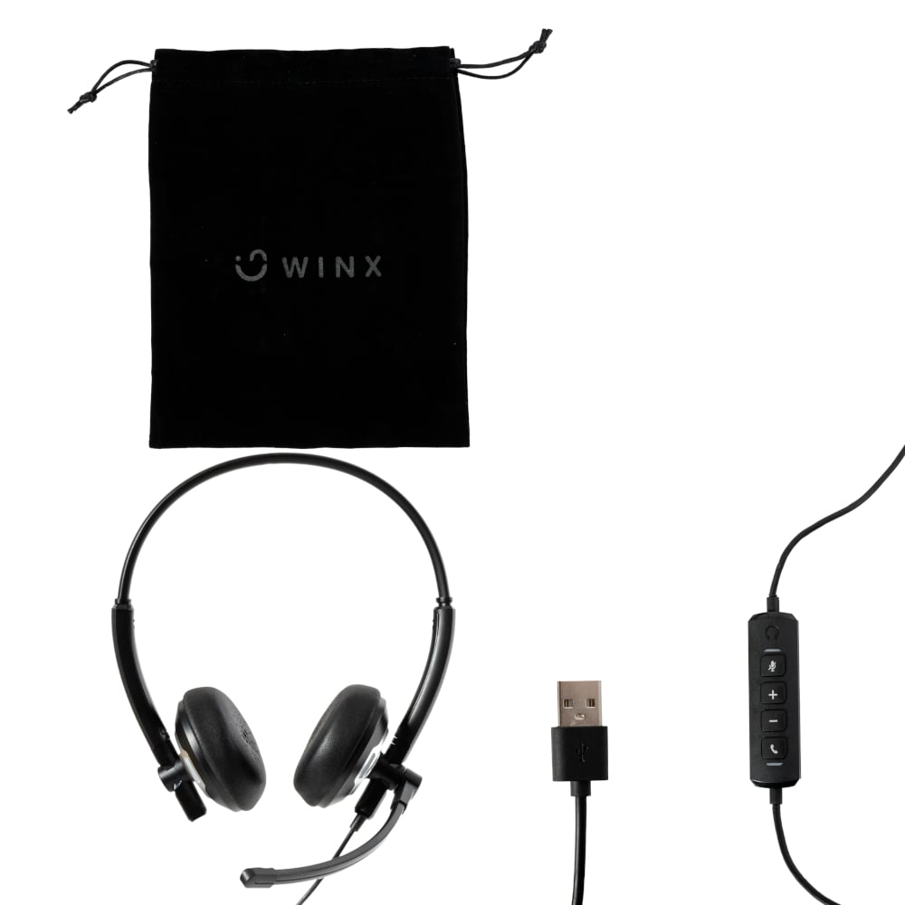 Winx Call Center Pro AI Noise Cancelling Mic Headset