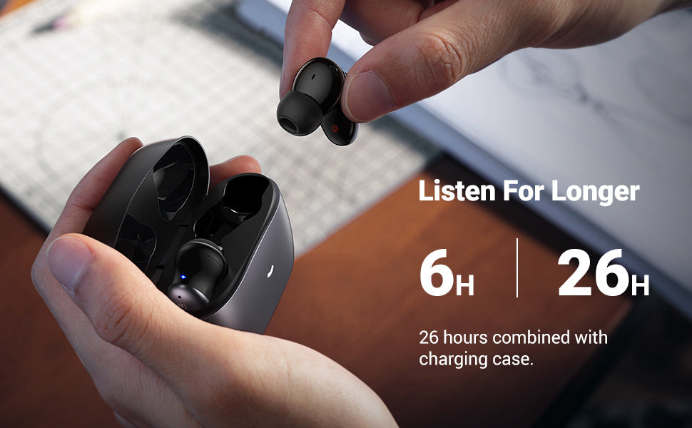 Ugreen HiTune X6 Hybrid Active Noise Cancelling Wireless Earbuds