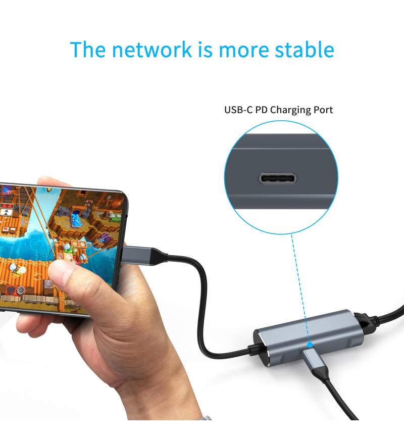 Microworld USB Type-C Hub 1000M LAN+PD